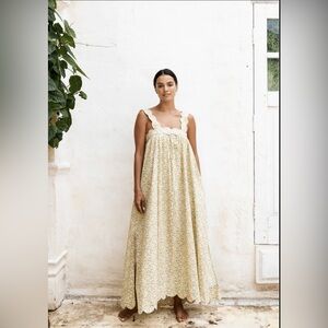 PIYAMA Elodie Resort Dress - Cotton - Floret Green